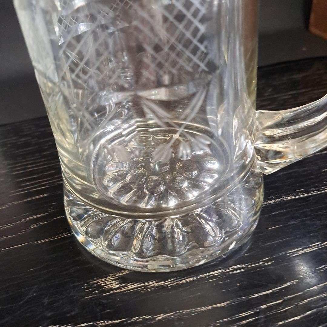 明治初期　極上　天満切子　錫蓋　ジョッキ 明治初期 極上 天満切子 錫蓋 ジョッキ 明治初期極上天満切子錫蓋ジョッキ